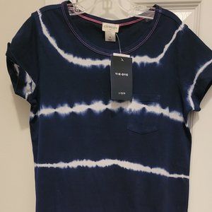 Brand NWT sz 10 crewcuts blue tie dye t shirt short-sleeved dress